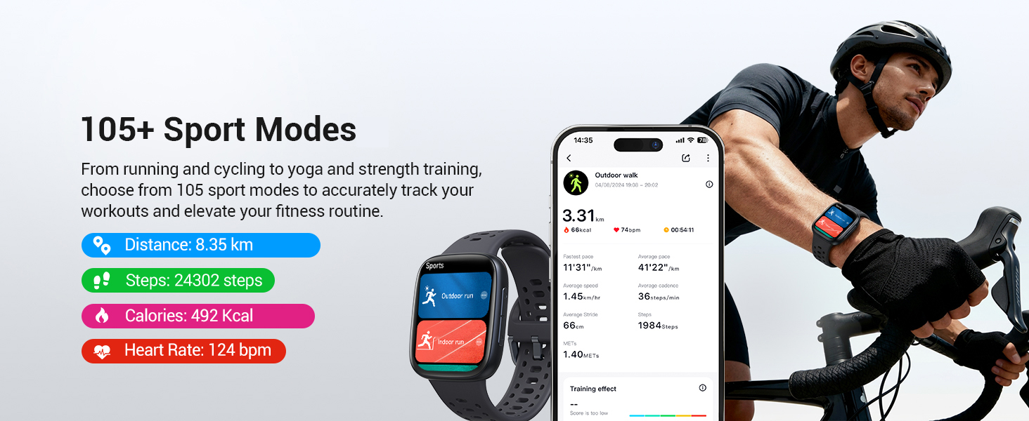 smart watch with 105 sport modes
