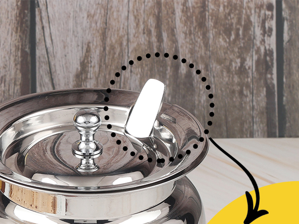 coconut oil container ghee container with spoon ghee pot with lid spoon pooja item