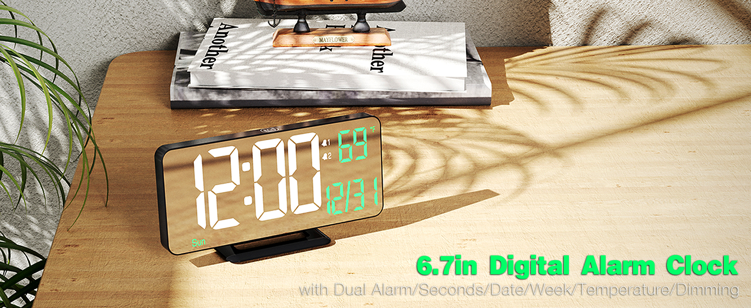 led clock with date time week