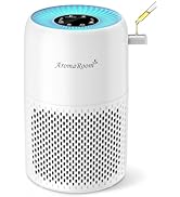 Air Purifiers for Bedroom with True H13 HEPA 3-in-1 Filters, AromaRoom Pet Air Purifier with RGB ...