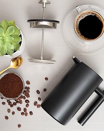 French Press black coffee