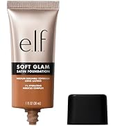 e.l.f. Soft Glam Satin Foundation, Medium Coverage, 51 Deep Cool | Satin Finish, Long-Lasting Wea...