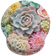 LIMKRIAN Succulents Ergonomic Mouse Pad with Wrist Rest, Gaming Mouse Pad with Wrist Support, Fun...