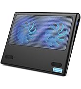 TECKNET Laptop Cooling Pad, Portable Ultra-Slim Laptop Cooler, Gaming Cooling Pad Stand with 2 US...