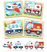 Benresive Wooden Toddler Puzzles Toys for 1 2 3 Year Old Boy Birthday Gifts, Montessori Toys for ...