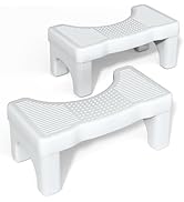 Kzeirm 2 Pack Toilet Stool Poop Stool for Adults, Portable Toilet Stool Squat Adult with Non-Slip...