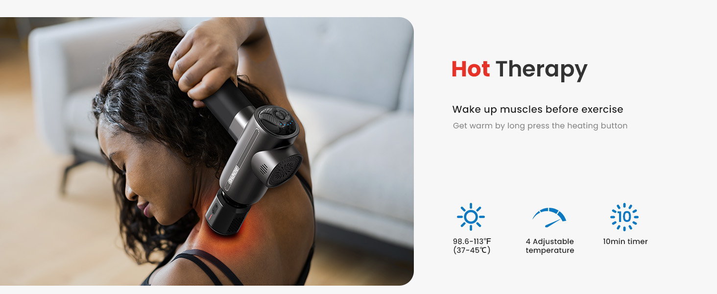 massage gun with heat