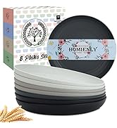 Homienly Deep Dinner Plates Set of 8 Alternative for Plastic Plates Microwave and Dishwasher Safe...