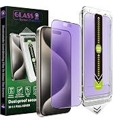 SY SHANGYAN 2 Pack Anti Blue Light Matte Screen Protector iPhone 16 Pro Max 6.9-Inch, Auto Dust R...