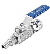 JOEJET High Pressure Washer Ball Valve Kit, 3/8" Quick Connect Ball Valve for Power Washer Hose, ...