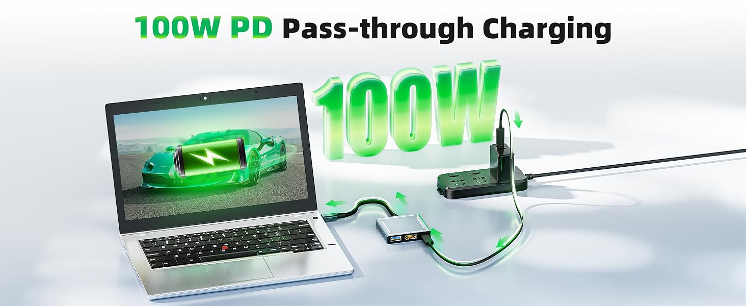 Thunderbolt 4/3 to DP Converter Compatible with iPhone 17 16 15, Galaxy S25 S24, MacBook Pro/Air