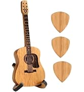 1Pc Wooden Guitar Pick Box,Mini Guitar Shaped Pick Holder, Wooden Guitar Pick Case, Personalized ...