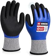 DongChu 1000V Insulated Electrician Gloves, ANSI A5 Cut Resistant Work Gloves, Double-Layer Nitri...
