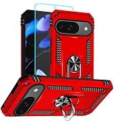 HNHYGETE for Pixel 9 Case/Pixel 9 Pro Case with Screen Protector: 360°Grade Rotatable Kickstand (...