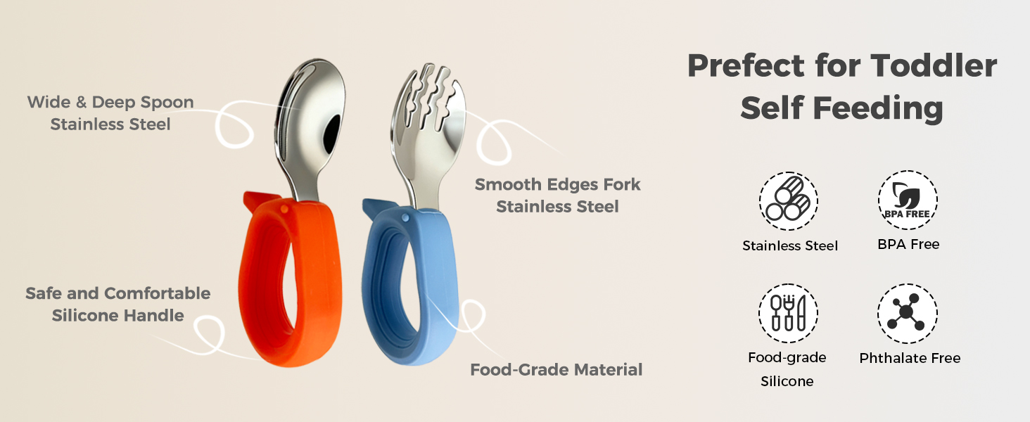 kids silverware;baby spoon self feeding 6 months;kids utensils;baby spoons and forks;kids spoons;