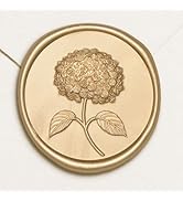 UNIQOOO Wax Seal Stickers - 3D Hydrangea Floral Wedding Invitation Envelope Seal Stickers, 50 Pcs...