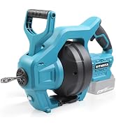 DTNESS Cordless Electric Drain Auger Plumbing Snake for Makita 18V Battery | 0-550 RPM, 24Ft Repl...