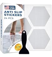 Anti Slip Shower Stickers 24 PCS, Invisible Non-Slip Shower Strips for Adults, Premium Adhesive B...