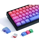 Womier Rainbow PBT Keycaps, Gradient Custom Cute Keycaps | Keycaps for Mechanical Keyboard Dye-Su...
