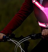 Fitense LED Reflective Running Vest, 5 Light Colors Reflective Running Gear with Waterproof Phone...