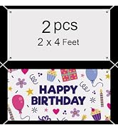 2 Pcs Sublimation Banner Blank Banners to Decorate Vinyl,2x4 Ft Polyester Oxford Cloth Blank Bann...