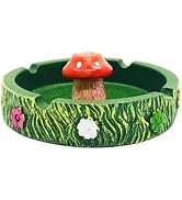 Ashtray Cool Ashtrays Cigarette Snuffer for Smokers,Mushroom Ashtray Outdoors Resin Ash tray Deco...