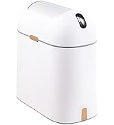ELPHECO Motion Sensor Bathroom Trash Can, 2.5 Gallon Waterproof Trash Bin with Butterfly lid, Bat...
