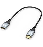 ZeniKon 4K HDMI Extension Cable 1FT HDMI Extender, High Speed HDMI Male to Female Adapter Support...
