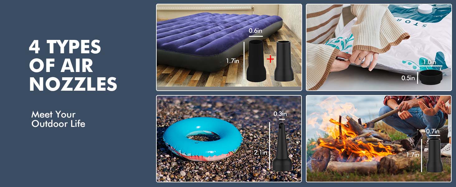 Portable Air Mattress Pump for Inflatables