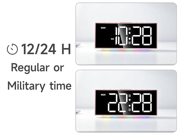 12/24 hour time format digital clock for students nurses office classroom international