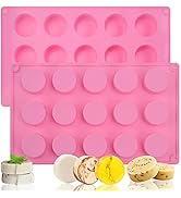 Sakolla 2 Pack Cylinder Silicone Soap Molds, 15 Cavity Mini Round Silicone Molds for Handmade Soa...