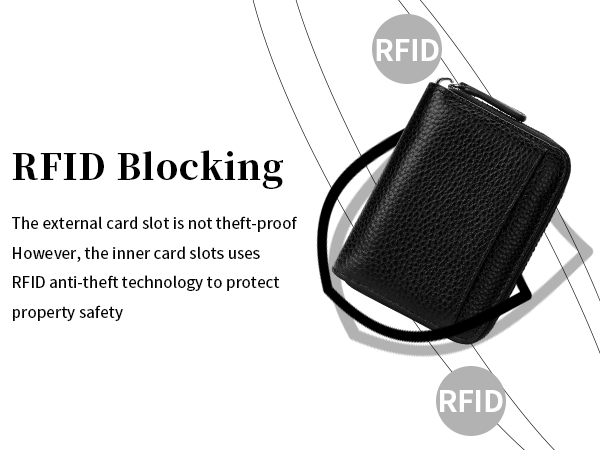 RFID Blocking Zipper Around Ladies Wallet
