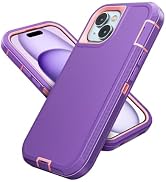 Jelanry Case for iPhone 15 Plus 5G, Heavy Duty Rugged Dual-Layer Protection Shockproof Scratch Ma...