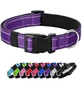 PenSeepet Reflective Dog Collar Padded with Soft Neoprene Breathable Quick Release Basic Dog Coll...