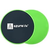 A AZURELIFE Exercise Core Sliders, Dual Sided Exercise Gliding Discs Use on Carpet or Hardwood Fl...