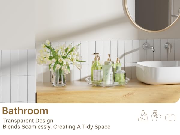 Lazy Susan for bathroom countertop organizer