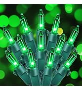 Hopolon St. Patrick's Day Mini String Lights, 2PACK 50Count 13Feet Incandescent Bulb Waterproof G...