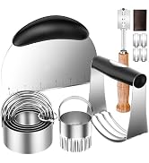 Pastry Cutter, Biscuit Cutter, Dough Scraper, Bread Lame, Stainless Steel Pastry Blender Set, Dou...
