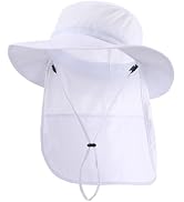 Home Prefer Outdoor UPF50+ Kids Sun Hat Wide Brim Fishing Hat with Neck Flap