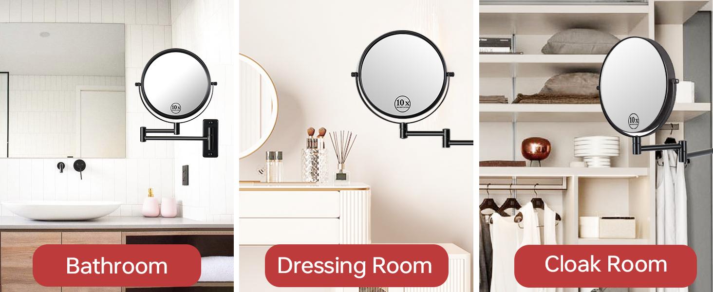 black vanity mirror