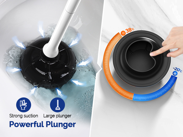 toilet plunger and brush set