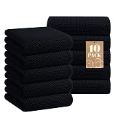 Homaxy 100% Cotton Waffle Weave Kitchen Towels, 10-Pack Ultra Soft Absorbent Dish Towels, Quick D...