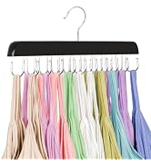 TOPIA HANGER Bra Hanger for Closet, Tank Top Hangers 20 Hooks Capacity Foldable Wood Space Saving...