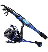 Sougayilang Fishing Rod Reel Combinations, 24 Ton Carbon Fiber, Portable Telescopic Fishing Rod S...