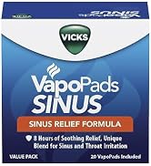 Vicks VapoPads Sinus Relief Formula Value Pack for Sinus and Throat Irritation, Vapor Pads for St...