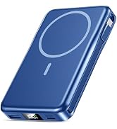 Magnetic Portable Charger 10000mAh, 20W Power Bank with Built in Cable | 20W Fast Charging for Ma...