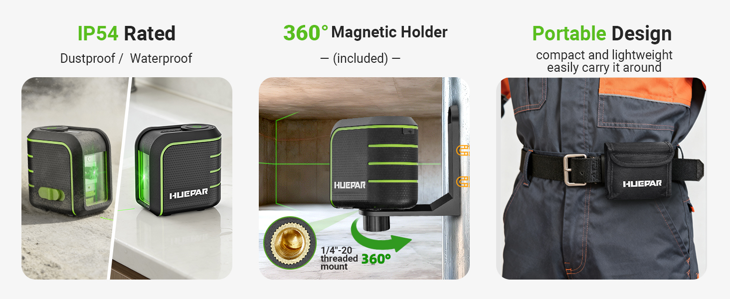 huepar laser level with tripod