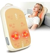 Cordless Back Massager with Heat,Shiatsu 4D Kneading Rolling Up and Down Back Massage for Pain Re...