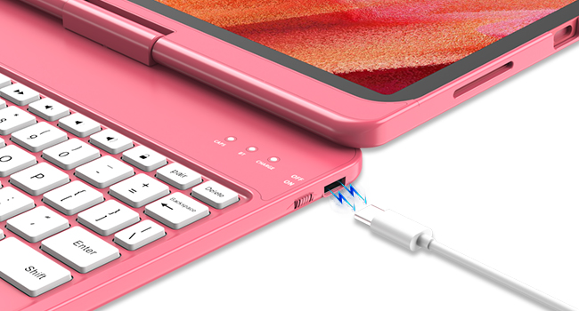 ipad 11th gen keyboard case pink 22