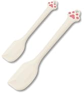 Siutco Cute Cat Paw Silicone Spatula Set - High Heat Resistant Rubber Scraper for Baking & Cookin...